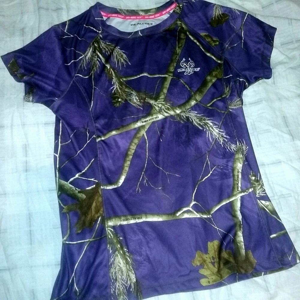 Purple RealTree Dri-More Tech T-Shirt